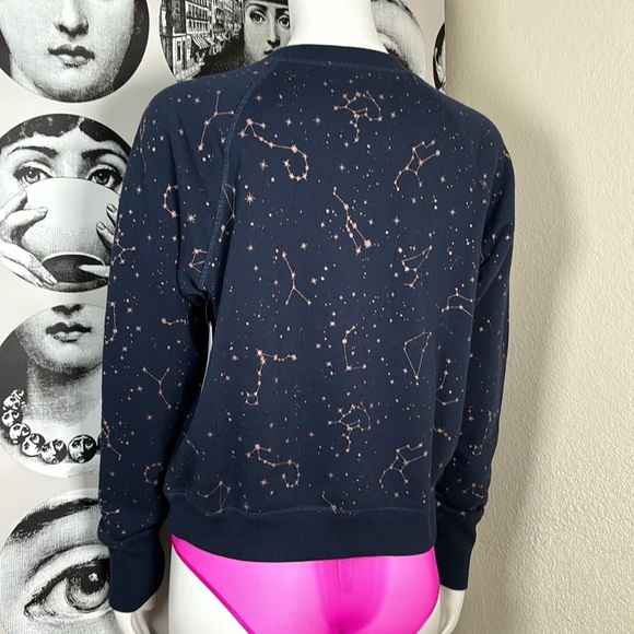 Spiritual Gangster Navy Blue Zodiac Bridget Raglan Pullover, Sz S NWT - Picture 5 of 12
